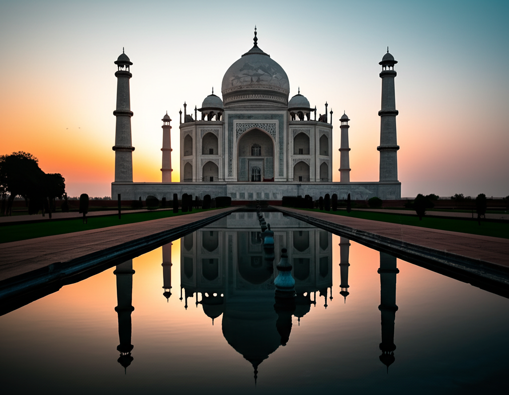 Majestic Taj Mahal at Sunset